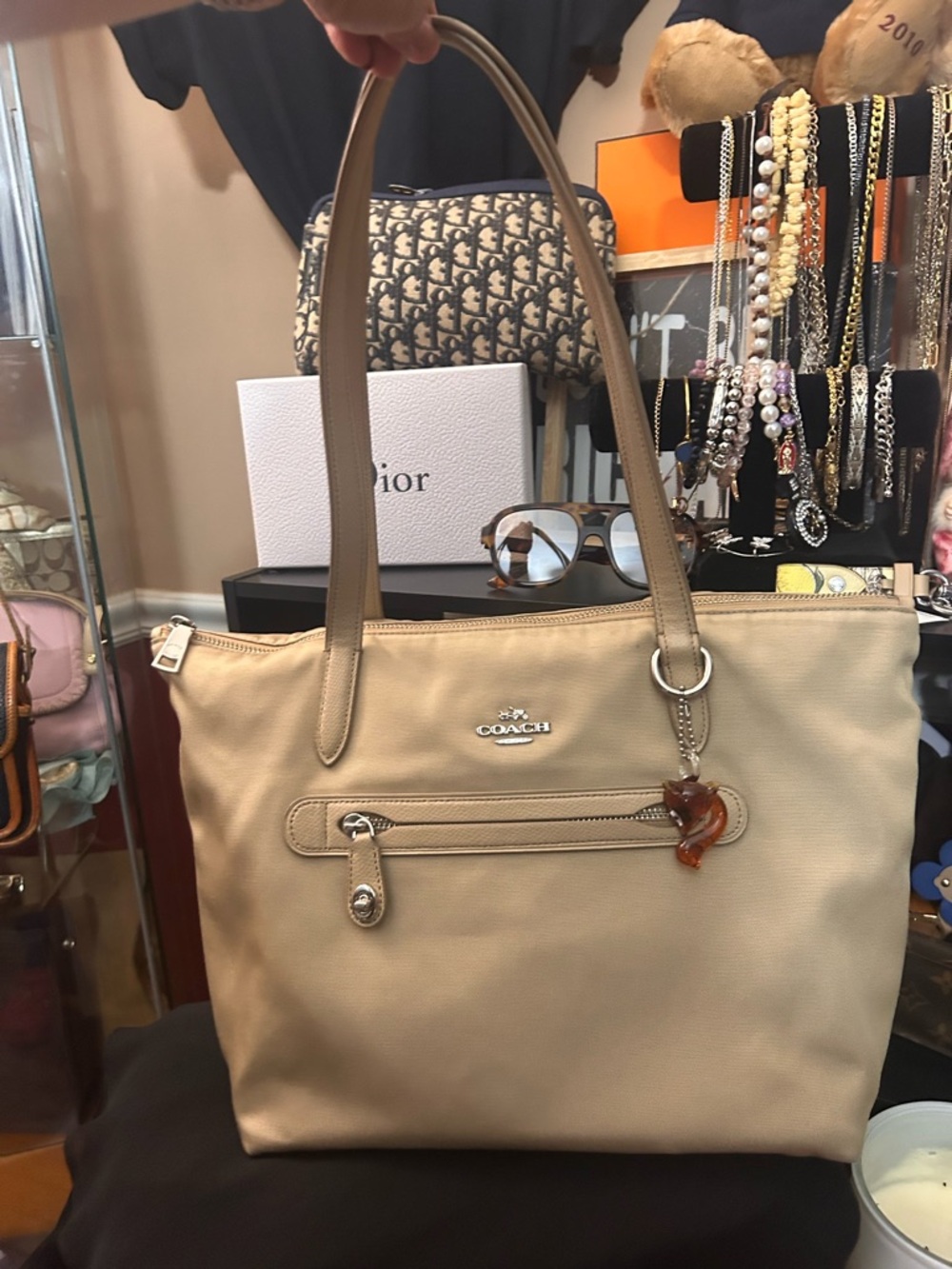 Coach Nylon Tote Bag with Silver Hardware. *Original Hang Tag missing - Picture 2 of 11